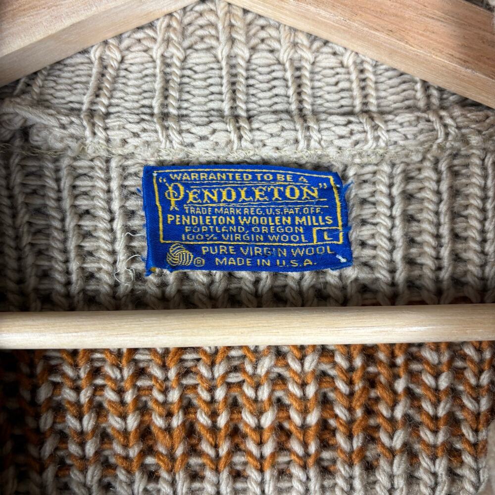 Vintage Pendleton Big Lebowski Westerly 1970s Original Cardigan Sweater Large - Picture 3 of 10